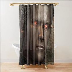 Zombie Man Red Eyed Rizzer Albert Wesker RE5 Shower Curtain