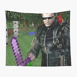 Albert Wesker Resident Evil 5 in Minecraft Tapestry