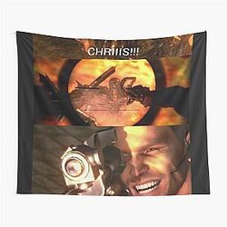 CHRISS Albert Wesker From Resident Evil 5 Meme Tapestry