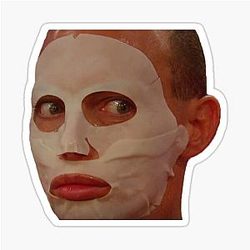 alyssa edwards face mask sticker