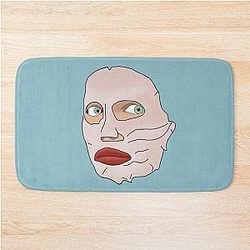 Queen Alyssa Edwards with a facemask Bath Mat