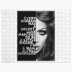 Alyssa Edwards Classic Text Portrait Jigsaw Puzzle