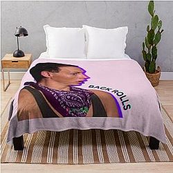 Back Rolls Sayings Throw Blanket
