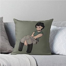 Amanda Young Short Hair Throw Pillow