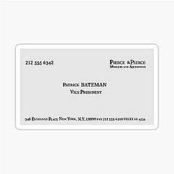 Patrick American Psycho Business Card Sticker