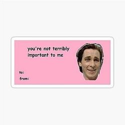 Valentines American Psycho Sticker