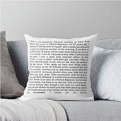 Patrick American Psycho Throw Pillow