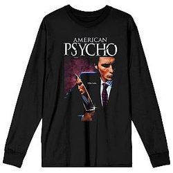 American Psycho Patrick Bateman Poster Women's Black Long Sleeve T-Shirt