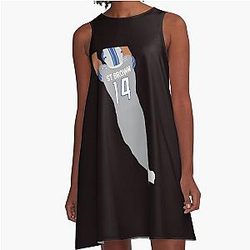Detroit Lions Amon-Ra St. Brown A-Line Dress