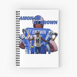 Amon St. Brown Spiral Notebook