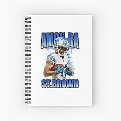 Amon Ra St Brown Bootleg Spiral Notebook