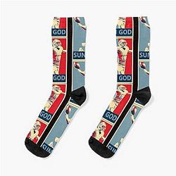 Amon-Ra St. Brown Lions Sun God Campaign Poster Socks