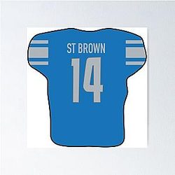 Amon Ra Brown Jersey Poster