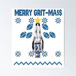 Amon-Ra St. Brown Merry Grit-Mas Poster