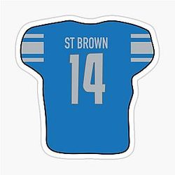 Amon Ra St. Brown Jersey Sticker