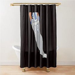 Detroit Lions Amon-Ra St. Brown Shower Curtain