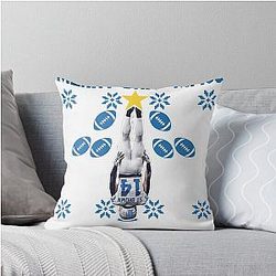 Amon-Ra Saint Brown Merry Christmas Throw Pillow