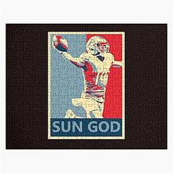 Amon Ra St. Brown Lions Sun God Campaign Poster Jigsaw Puzzle