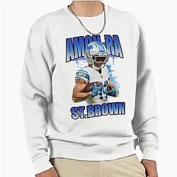 Amon Ra St Brown Bootleg Pullover Sweatshirt