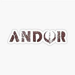 Andor Logo Worn Red Sticker