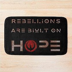 Rebellions Are Built on Hope Andor Star Wars Typographic Art Bath Mat