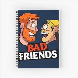 Bad Friends Podcast - Bobby Lee and Andrew Santino Spiral Notebook