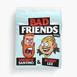 BAD FRIENDS PODCAST with Bobby Lee and Andrew Santino Duvet Cover