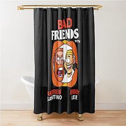 BAD FRIENDS PODCAST with Bobby Lee and Andrew Santino Shower Curtain