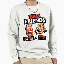 BAD FRIENDS PODCAST - BOBBY LEE AND ANDREW SANTINO PULLOVER SWEATSHIRT
