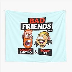 BAD FRIENDS PODCAST - BOBBY LEE AND andrew Santino Tapestry