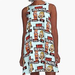 BAD FRIENDS PODCAST - BOBBY LEE ANDREW SANTINO A-Line Dress