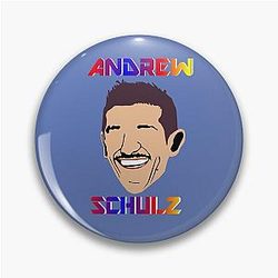 Andrew Schulz Illustration Pin