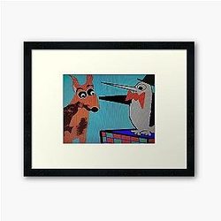 Conan O'Brien and Andy Richter Framed Art Print