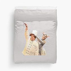 Andy Richter and Emma Slater as Linguini and Co DWTS Duvet Cover