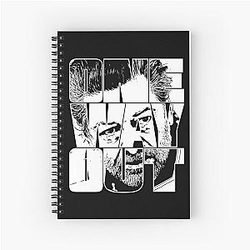 One Way Out 
Kino by Andy Serkis TV show  White Outline version Spiral Notebook