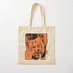 One Way Out Kino Andy Serkis TV Show Quote Orange Outline Cotton Tote Bag