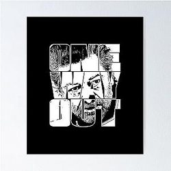 One Way Out - Kino Loy Andy Serkis TV Show Quote White Outline Version Poster