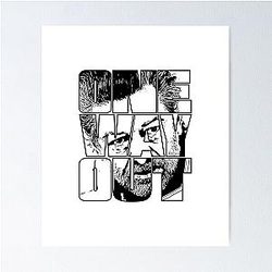 One Way Out - Kino Loy Andy Serkis TV show Black outline version Poster