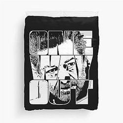 One Way Out - Kino Loy Andy Serkis TV show Quote White Outline version Duvet Cover