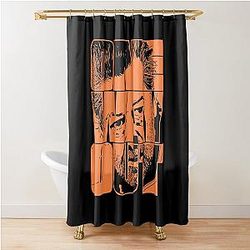 One Way Out - Kino Loy Andy Serkis TV Show Orange Outline Version Shower Curtain