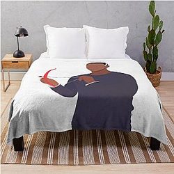 Angel Anthony Mackie Vector Throw Blanket