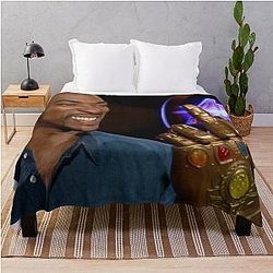 Anthony Mackie Infinity Gauntlet Throw Blanket