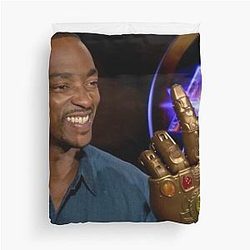 Anthony Mackie Infinity Gauntlet Duvet Cover