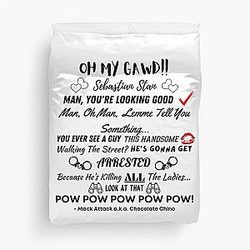 Oh My Sebastian Stan Anthony Mackie Funny Duvet Cover