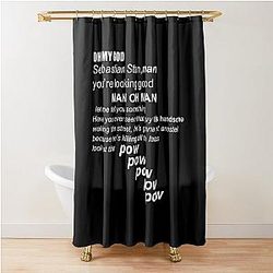 Sebastian Stan and Anthony Mackie Active Shower Curtain