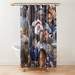 Anthony Mackie Collage Shower Curtain