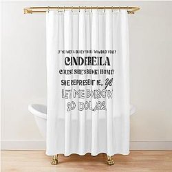 Cinderella represented me. Let me borrow twenty dollars. Anthony Mackie Shower Curtain