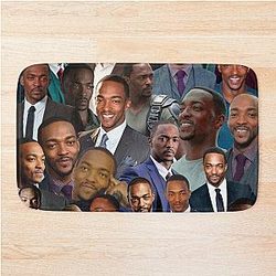 Anthony Mackie Photo Collage Bath Mat