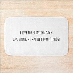 I live for Sebastian Anthony Mackie chaotic energy Bath Mat