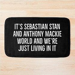 Sebastian Stan and Anthony Mackie World Bath Mat